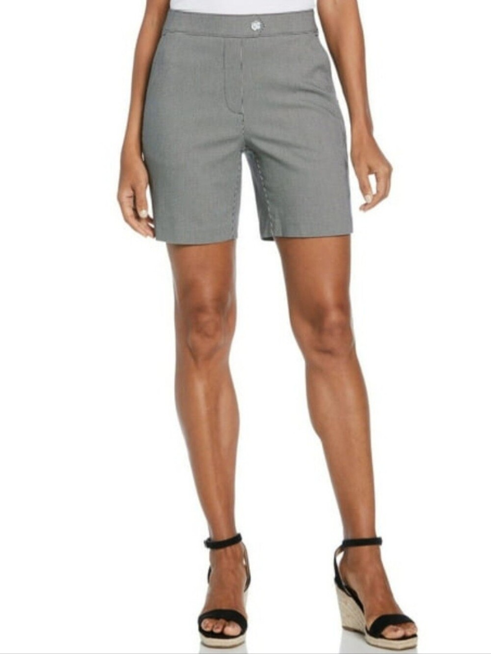 98. Rafaella Houndstooth Shorts High‎ Waist Bermuda Shorts Size  14 NWT